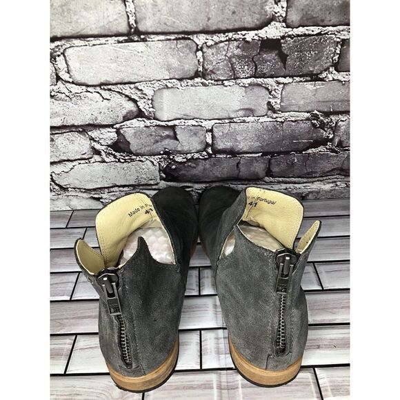 Shoe The Bear Dark Grey Suede Casual Back Zip Heel Boots Women Sz 41EU/10.5M US - Picture 9 of 16